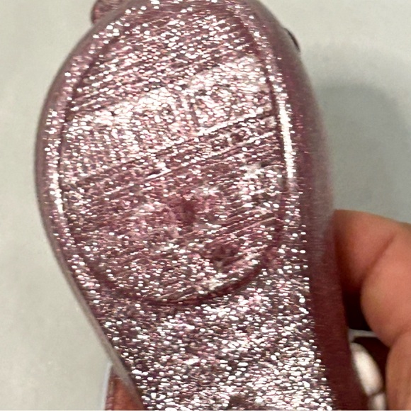 Mini Melissa Pink Glitter Unicorn Shoes Girls Size 5 Sandals - Picture 9 of 9